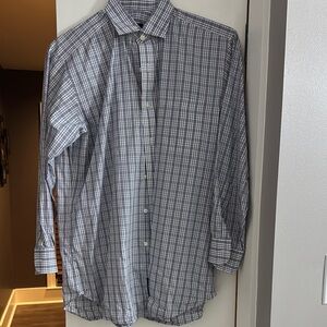 Robert Talbott Carmel Men's Blue Checkered button up shirt